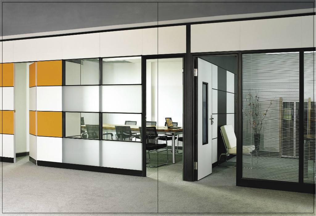 办公室隔墙设计铝合金高隔断